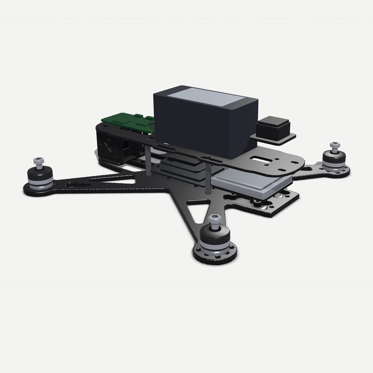 Domain 260 Carbon Frame, rear view with radio deck, reference electronics shown (not included)