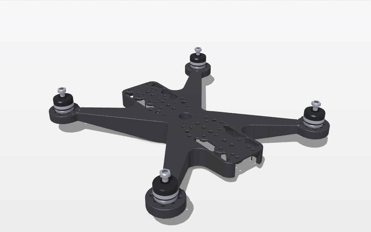 Domain 260 unibody frame, top view with motors