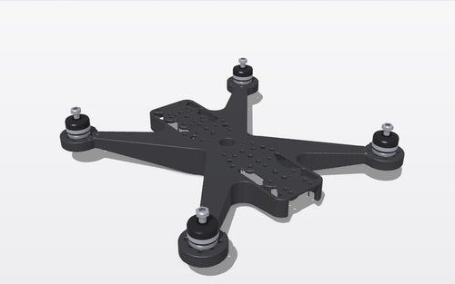 Domain 260 unibody frame, top view with motors